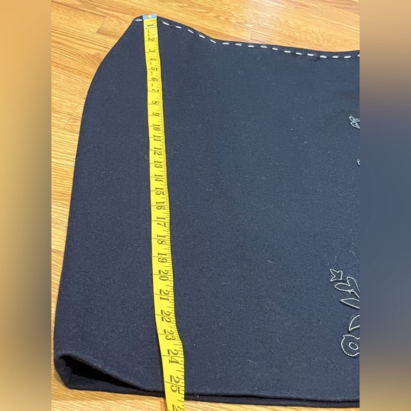 Black Sandra Angelozzi wool blend A-line skirt, Size 40 - Picture 6 of 8